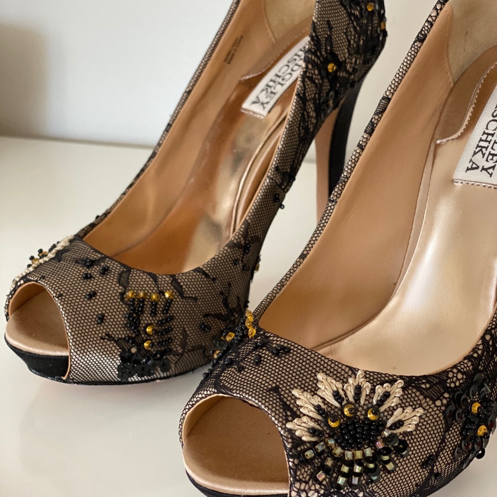 Badgley Mischka Stella Lace Open Toe